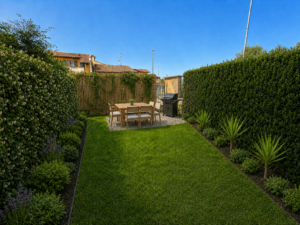 Dello – Trilocale al piano terra con giardino, portico vivibile e garage doppio